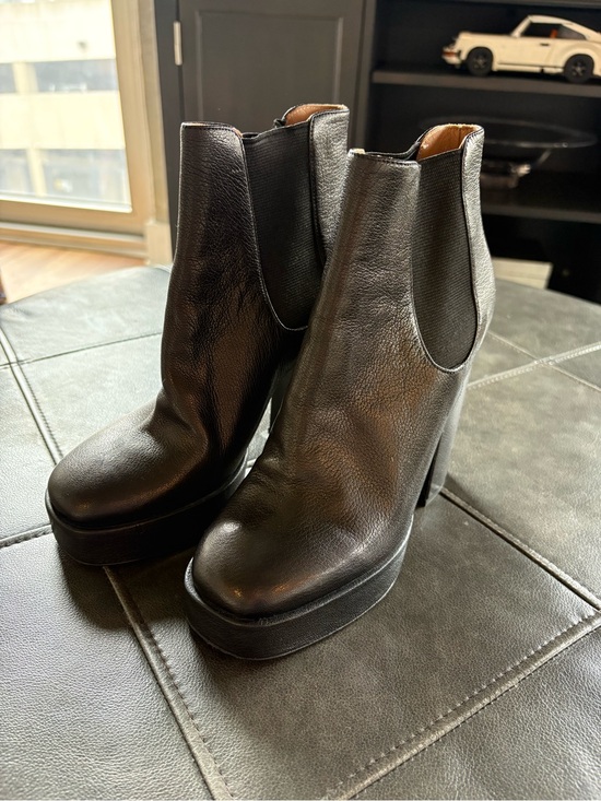 Laurence Dacade Black Leather Platform Ankle Boots